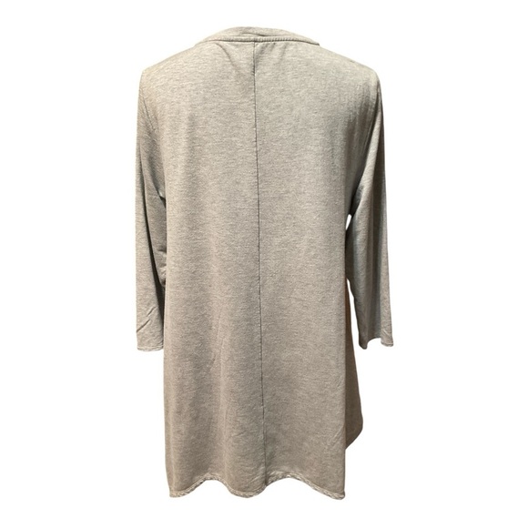 Garnet Hill Pop Over Knit Tunic Gray Size L - Picture 4 of 8